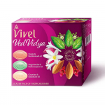Vivel VedVidya Luxury Pack of 3 Skincare Soaps for Soft, Even-toned, Clear, Radiant and Glowing Skin, Suitable for all Skin types, 100g Pack of 3 Pack of 3