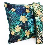Les Tr&eacute;sors De Lily [A1423] - kollane roheline "Jungle" sametpadi - 45x45 cm