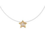 Les Tr&eacute;sors De Lily [R7215] - kullatud kaelakee  Etoile  valge kuld - 40 cm - 8 mm valge