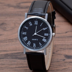 Trendikas Unisex k&auml;ekell &auml;ri kunstnahast rihm rooma numbritega analoogkvartsist meeste Blu-Ray k&auml;ekell, uus