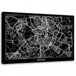L&otilde;uendiprint Madridi linnakaart 60x40 valge/must