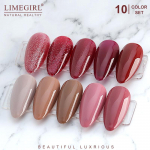 Limegirl 10tk/komplekt Geel-k&uuml;&uuml;nelakk Populaarsed v&auml;rvid Poolp&uuml;siv Leotus UV LED K&uuml;&uuml;nekunstnik Geelid K&uuml;&uuml;nelakk