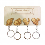 4 konksu Puidust nikerdamine Seinale riputatav v&otilde;tmehoidja Dekoratiivne toakaunistused Kingitused Kodu Retro k&auml;sit&ouml;&ouml; Puidust v&otilde;tmehoidja