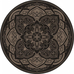 Retro Mandala lootose lillemustriga &uuml;mmargune vaip Tool P&otilde;randamatt Pehmed vaibad elutuppa libisemisvastane vaip Magamistoa sisekujundusvaip 120cm x 120cm