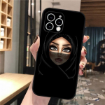 Telefoni&uuml;mbris telefonile Iphone 14 Pro Max 13 12 11 Pro Max Xs Xr X 12mini 14 Plus Se Muslim Islamic Gril Eyes Woman Hijab Funda iphone 14Pro