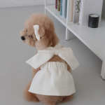 Bowknot Sling Seelik Koerariided Magusad Kleidid Koerad Riided Lemmikloomar&otilde;ivad Armsad Kevadsuvi Yorkies Print White Boy XS