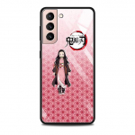 Klaas&uuml;mbris Samsung Galaxy S21 S20 Ultra S10 Plus Lite S20fe 5g S10e S9 S8 kaitseraua kesta kate Funda Anime Demon Slayer v&auml;rvi jaoks For Samsung S20Ultra