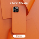 Originaal nahast matt telefoni&uuml;mbris Iphone 14 11 12 13 Pro Max Mini Xs X Xr 8 7 Plus Se pehmest silikoonist p&otilde;rutuskindel kaitseraua kate For iPhone SE 2020 oranž