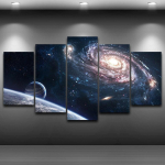 Kosmoseplaneet Modulaarne 5 T&uuml;kki HD Prinditud Maal Pilt Moodne Dekoratiivne Magamistoa Seinakunst Elutoa Kodu Dekoor Plakat Raamita 40x60cm*2 40x80cm*2 40x100cm*1
