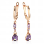 Geomeetriline lilla tsirkoonist tutiga ripatsk&otilde;rvar&otilde;ngad naistele moes igap&auml;evased ehted aksessuaarid lilla