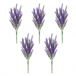 5 tk Kunstlik lavendel Realistlik, pleekimatu, ei n&auml;rtsi, ei kastmist Simulatsioon Roheline taim Pulmakaunistused Kodutarbed lilla