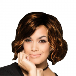 Naiste s&uuml;nteetilised l&uuml;hikesed ombre kohevad blondid parukad Pruunid kullast naturaalsetest juustest parukad Kuumakindel juukseparukas valgetele naistele igap&auml;evaseks kasutamiseks pruun