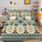 3D etnilise mustriga voodipesukomplekt mustrite seeria tekk ja padjap&uuml;&uuml;r 2/3 t&uuml;kki AU180 * 210 t&auml;issuuruses pehme ja kergesti puhastatav kodukaunistus Baby 100x135cm