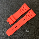 Punane must roheline hall oranž kollane valge pehme silikoonkummist kellarihm Richardi kella jaoks Mille RM011 RM050 rihmaga k&auml;ev&otilde;ru With rosegold clasp punane