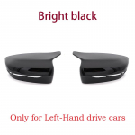New Carbon Fiber Rearview Mirrors Cover For BMW 4 5 7 Series G30 G31 G38 G22 G11 G12 2017 2018- Black rearview mirror Bright black-2pcs
