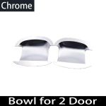 S&uuml;sinikkiust v&auml;lispind Volkswagen VW Scirocco 3 MK3 2008~2017 2009 kroomitud l&auml;ikega must uksek&auml;epideme kaane kaussi autole Chrome 2 bowl white