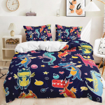 3D dinosauruste voodipesukomplekt eelajalooline loomapoiste tuba tekikott/kahekordne EU135 * 200 t&auml;issuuruses kiiresti kuivav lukuga kodusisustus DE 100x135cm