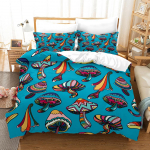 3D v&auml;rviline seene voodipesukomplekt Luksuslik teki- ja padjap&uuml;&uuml;r 2/3tk AU140 * 210 &uuml;he-/kahekohaline s&uuml;nnip&auml;evakingitus Lastetuba Pehme kodutekstiil UK Single 135x200cm