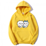 Kawaii Chiikawa tr&uuml;kiga kapuutsid, koomiksistiilis Sumikko Gurashi pusad naistele, armsad graafilised pulloverid, vabaaja kapuutsiga talveriided 4XL