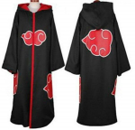 Anime riided Naruto kapuutsiga kleit, pikk jakk Mantel Naruto Cosplay kost&uuml;&uuml;m Naruto Akatsuki Uchiha Itachi Cosplay Mantel Cape Plus Size XXXL