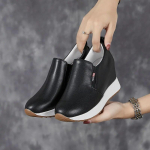 Fujin 7cm ehtsast nahast s&uuml;nteetilisest saapad naiste moes pahkluu platvorm kiilukontsad pumbad s&uuml;giskevad seksikad peidetud kontsadega saapad 40 must