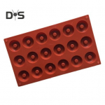 Deformatsioonivastane kondiitritoodete vorm, k&otilde;rge temperatuurikindel, atraktiivne 18 &otilde;&otilde;nsusega 3D s&otilde;&otilde;rikukujuline j&auml;&auml;kuubikuvormi alus telliskivipunane v&auml;rv