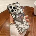 iPhone 15 Pro Max Luksusliku plaadistusraamiga Flash Diamond telefoni&uuml;mbris iPhone 11 12 13 14 15 jaoks pehme l&auml;bipaistev kaitsekate iPhone 11 must