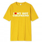 Suvine Unisex T-s&auml;rk I Love My Hot Girlfriend Print T-s&auml;rgid Y2k Top Naiste puuvillane Ts&auml;rk Oversize Unisex Streetwear T-s&auml;rk 2XL
