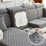 Jacquard diivani istmepadja kate Paks elastne tugitooli nurgadiivani kate elutoa jaoks Eemaldatav polaarfliisist diivanikaitse Normal Size1(S)-1pc tumesinine v&auml;rv