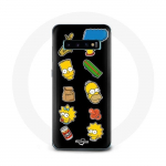 &Uuml;mbris Samsung Galaxy s10 pluss The Simpsons kleebiste mustal taustal