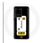 Coque pour Samsung Galaxy S20 Ultra Billet d'avion Madrid Espagne