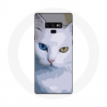 &Uuml;mbris Samsung Galaxy Note 9 T&uuml;rgi kaubikule Cat blue eye and yellow eye