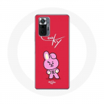Coque pour Xiaomi Redmi Note 10 Pro BTS Bangtan Gar&ccedil;ons BT21 Cooky Fond Rouge