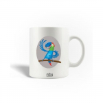 Mug en C&eacute;ramique Dessin Anim&eacute; Dr&ocirc;le De Perroquet Bleu