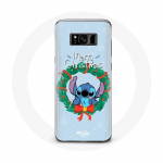 &Uuml;mbris Samsung Galaxy S8 Plus Stitch Snow jaoks Merry Christmas Blue