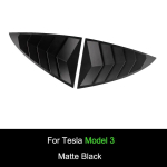 2 TK auto tagumine kolmnurkne aknaluugid kolmnurkne p&auml;ikesevari, modifitseeritud Tesla mudeli 3/Y jaoks tagaakna katiku plaaster ABS hai l&otilde;pus 3 Matte Black black