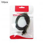 100 tk plastikust taassuletav USB-kaabel andmeliini riputusavaga pakkimiskoti kotid 100pcs punane