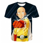 Anime One Punch Mees 3D Prinditud T-s&auml;rk Mees Vabaaja Mood L&uuml;hikeste Varrukatega Topid Meeste Kaelusega T-s&auml;rgid Suurem&otilde;&otilde;tmelised r&otilde;ivad XL