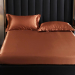 Paigaldatud voodilina kvaliteetne madratsi kate &uuml;hev&auml;rviline luksuslik satiinist voodilina elastne lina voodilina Double Queen-voodilina pillowcases48x74cmx2