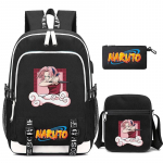 3 tk/komplekt Anime Naruto Seljakott Lapsed Teismeline Multikakott Veekindel Koolikott &Otilde;pilane Poiss T&uuml;druk Koolikott Seljakott