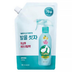On the Body Cotton Foot Wash Feet Foot Shampoo Lemon Mint Scent Refill 500ml, 1 piece, 1 piece