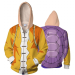 UUS Fashion Dragon Ball Anime naiste/meeste spordikapuutsid 3D multifilmiga prinditud vabaaja COSPLAY kost&uuml;&uuml;m jakk T&otilde;mblukuga dressipluusid XL kollane