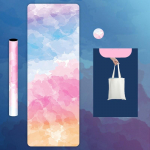 Looduslikust kummist tr&uuml;kitud sametpinnaga joogamatt &otilde;huke libisemisvastane kaasaskantav higi neelav kokkupandav p&otilde;randar&auml;tik Fitnessi pestav p&otilde;randamatt 183cmX68cmX1.5mm