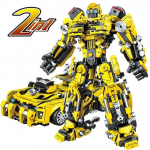 Uus 2-&uuml;hes Deformatsioonirobot Mecha Ehitusklotsid Komplektid Klotside komplekt Transform Autod S&uuml;nnip&auml;evam&auml;nguasjad Lapsed Lapsed Kingitused poistele