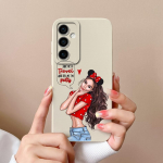 Samsung M15 A15 A55 A35 S24 Ultra S24+ F15 telefoni kaane&uuml;mbriste jaoks mood poiss, t&uuml;druk Kvaliteetne silikoonist pehme kaamera kaitsekork kaitseraud Galaxy jaoks Samsung A55