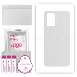 apgo Protective Skin Sticker for the back compatible with Realme 8 5G, Wrap Film, Foil, Vinyl - Pattern Transparent Carbon