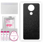 apgo Protective Skin Sticker for the back compatible with Blackview A80s, Wrap Film, Foil, Vinyl - Pattern Black Honeycomb