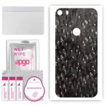 apgo Protective Skin Sticker for the back compatible with Alcatel Idol 5, Wrap Film, Foil, Vinyl - Pattern Carbon Black Pixel