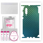 apgo Protective Skin Sticker for the back+sides compatible with Xiaomi Mi 9 Pro, Full Wrap Film, Foil, Vinyl - Pattern Carbon Chameleon CAKA1