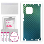apgo Protective Skin Sticker for the back+sides compatible with Xiaomi Mi 11, Full Wrap Film, Foil, Vinyl - Pattern Carbon Chameleon CAKA1